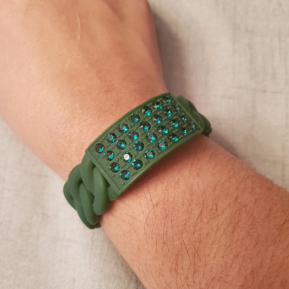 💚 Stroili silicone bracelet with rhinestones